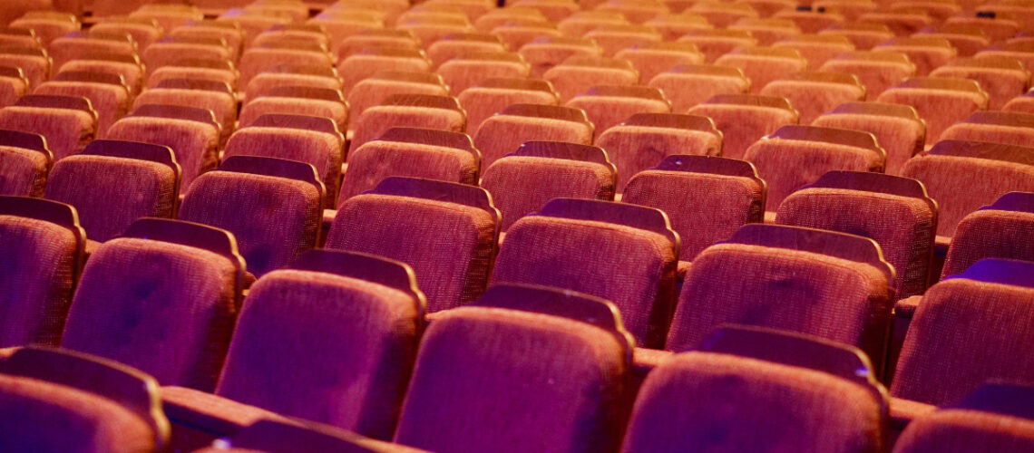 Rows of theatre seats.